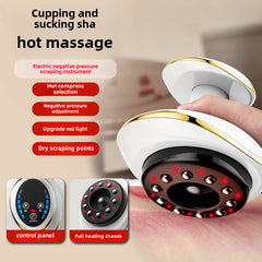 Electric Scraping Cupping Instrument Versatile Brush Body Universal Household Absorbing Sha Rubbing Abdominal Warm Waist And Back Massage Heating Dam