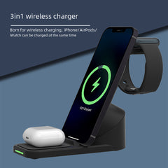15W Three-in-one Wireless Charger For Apple 12 Iwatch TWS Vertical Multi-function Wireless Charger