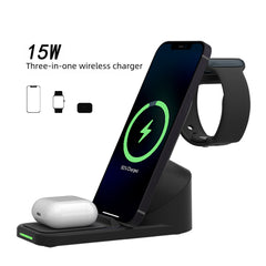 15W Three-in-one Wireless Charger For Apple 12 Iwatch TWS Vertical Multi-function Wireless Charger