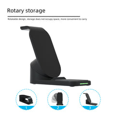 15W Three-in-one Wireless Charger For Apple 12 Iwatch TWS Vertical Multi-function Wireless Charger