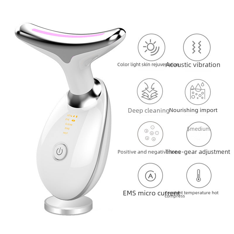 Cervical Vertebra Massage Instrument Beauty Neck Instrument Multifunctional Neck Massager To Remove Neck Lines Method To Make Lines Vibration Hot Compress Instrument