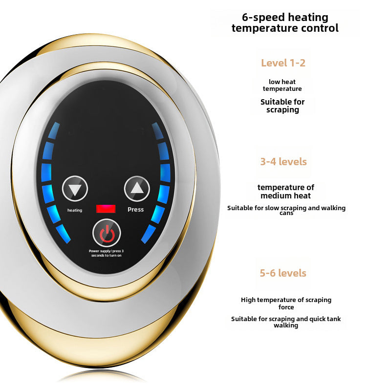Electric Scraping Cupping Instrument Versatile Brush Body Universal Household Absorbing Sha Rubbing Abdominal Warm Waist And Back Massage Heating Dam