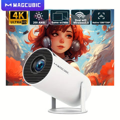 HY300 Pro – Smart Mini WiFi Projector for Home Theater