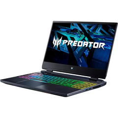 Open black Acer Predator Helios RTX 3060 Intel i7 gaming laptop on display