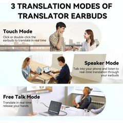 Wireless Language Translator Earbuds for Real-Time 144-Language Translation Advertisement