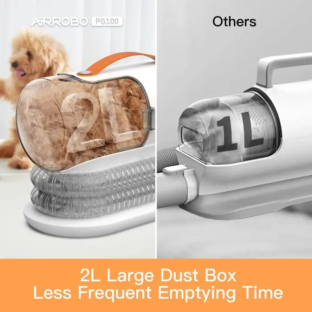 AIRROBO PG100 5-in-1 Pet Grooming Kit and Vacuum for dust-free pet grooming