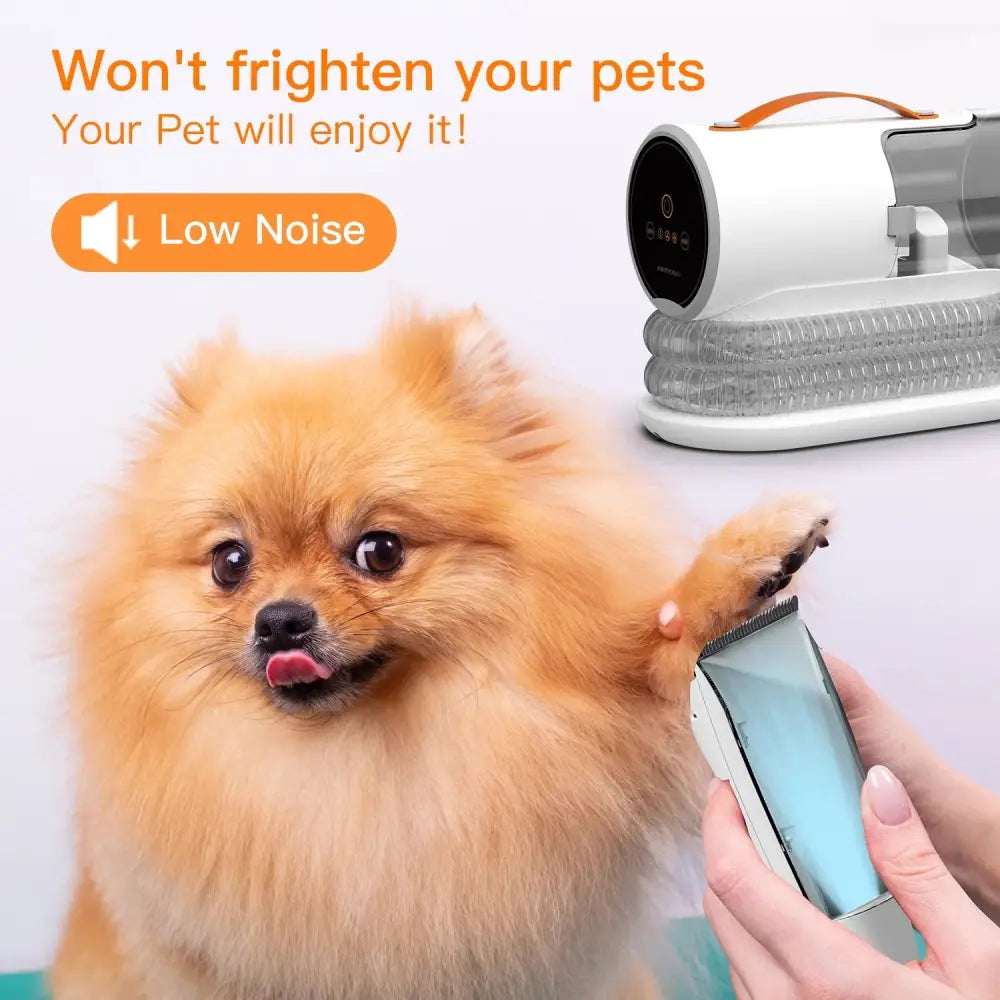 Low noise Pet nail grinder in AIRROBO PG100 5-in-1 Grooming Kit and Vacuum