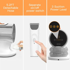 Pet grooming vacuum with detachable hose and adjustable suction in AIRROBO PG100 Kit