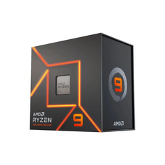 AMD Ryzen 9 7900X Desktop Processor Gaming Streaming CPU box displayed on a shelf