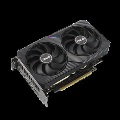 Black ASUS Dual GeForce RTX 3060 OC 12GB Boosted Ray Tracing graphics card image