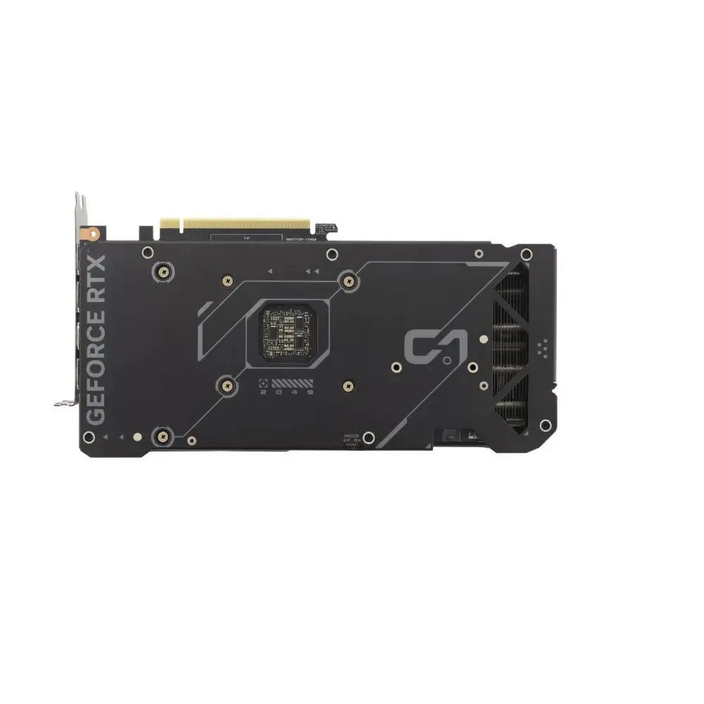 Black graphics card backplate for ASUS Dual GeForce RTX SUPER 12GB GDDR6X Graphics Card