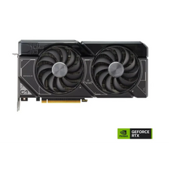 Black Dual-Fan ASUS Dual GeForce RTX SUPER 12GB GDDR6X Graphics Card displayed