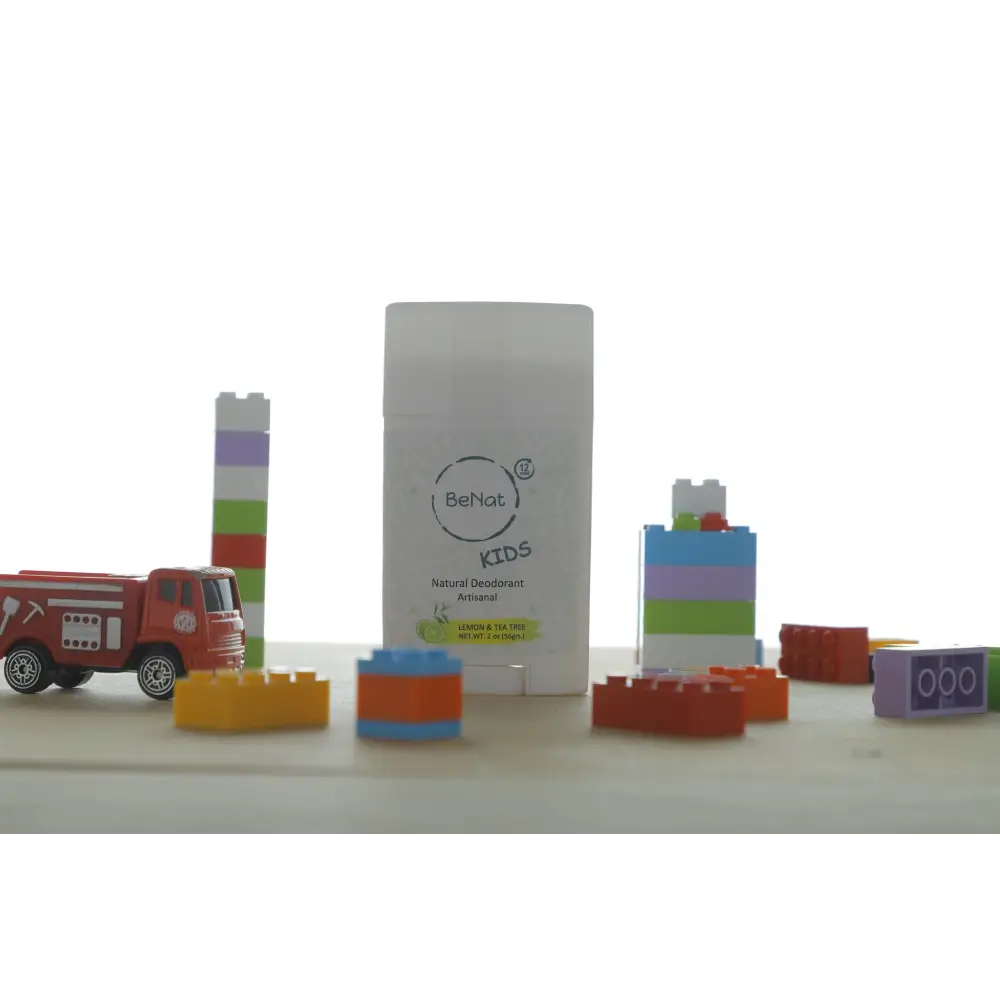 White deodorant stick of BeNat Natural Deodorant for Kids, Teens, and Expecting Mothers