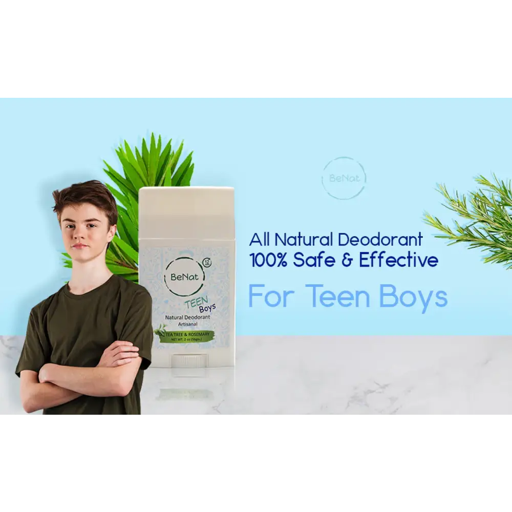 Teen boys deodorant from BeNat Natural Deodorant for Kids, Teens, and Expecting Mothers