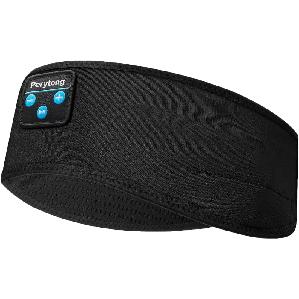 Black Bluetooth sleep headphones headband from Perytong for comfortable rest