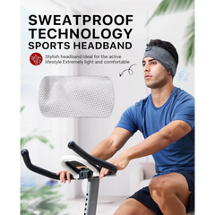 Sweatproof sports headband for Perytong Bluetooth Sleep Headphones in Gray