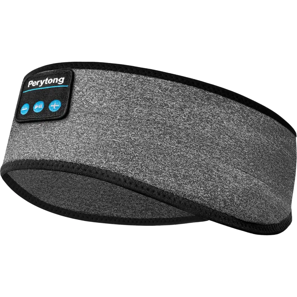 Gray Perytong Bluetooth Sleep Headphones Headband for comfortable sleep and relaxation