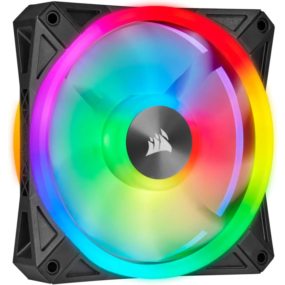 RGB computer case fan from Corsair QL120 RGB Triple Fan Kit for vibrant cooling