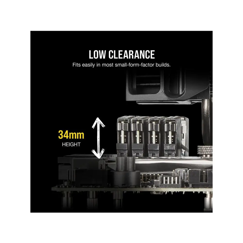 Low-profile Corsair Vengeance LPX 16GB DDR4 3600MHz C18 Memory Kit modules