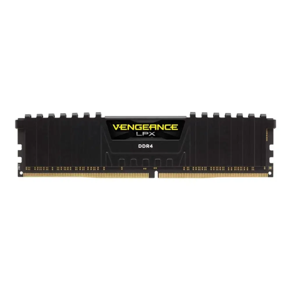 Black Corsair Vengeance LPX 16GB DDR4 3600MHz C18 Memory Kit module displayed