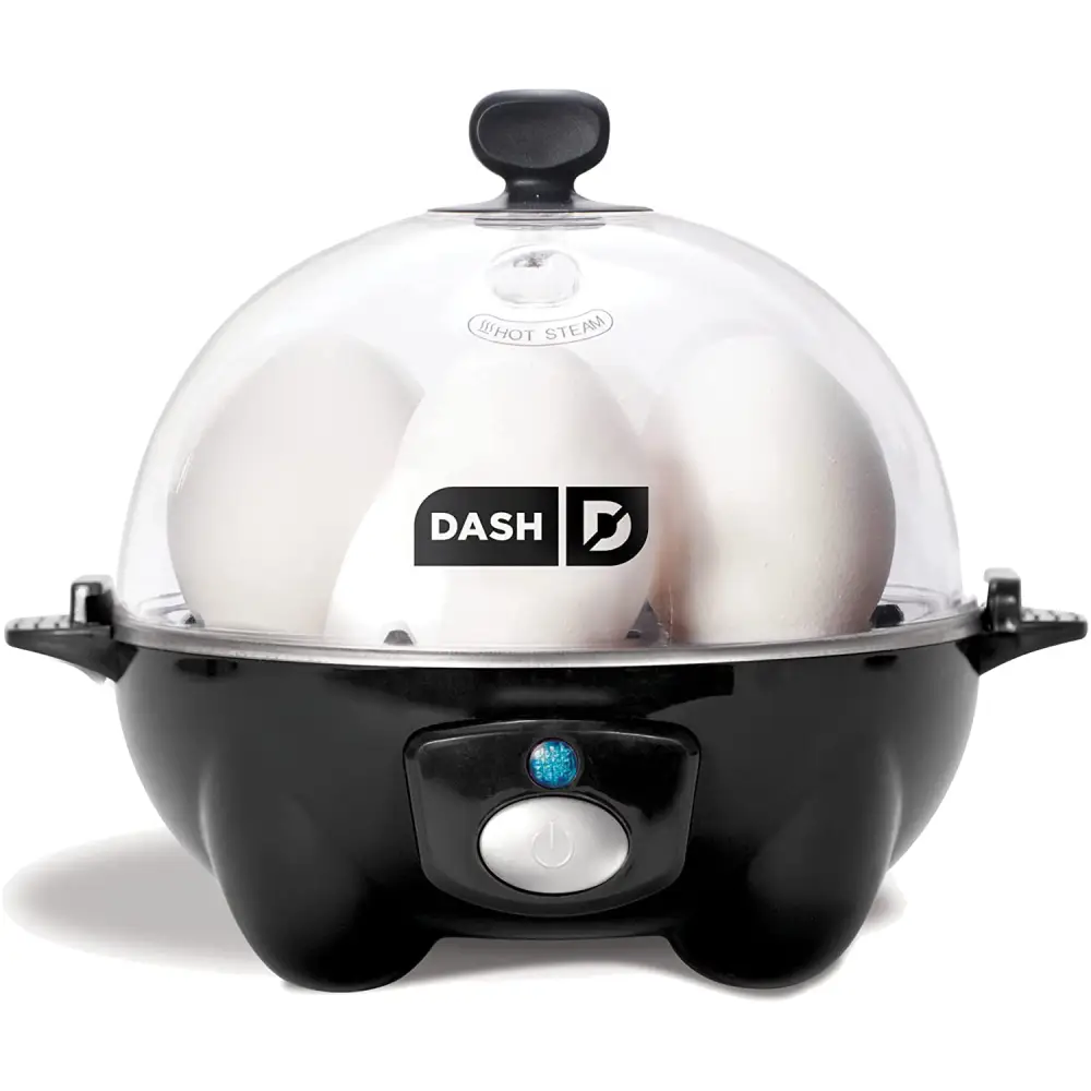 Black Dash Rapid Egg Cooker with clear dome for perfectly cooked eggs