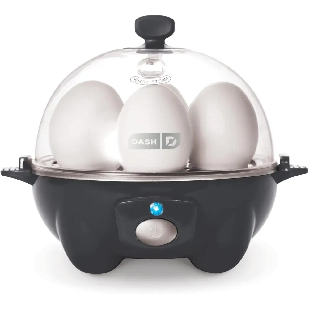 Dash Rapid Egg Cooker with clear dome for perfectly cooked eggs every time