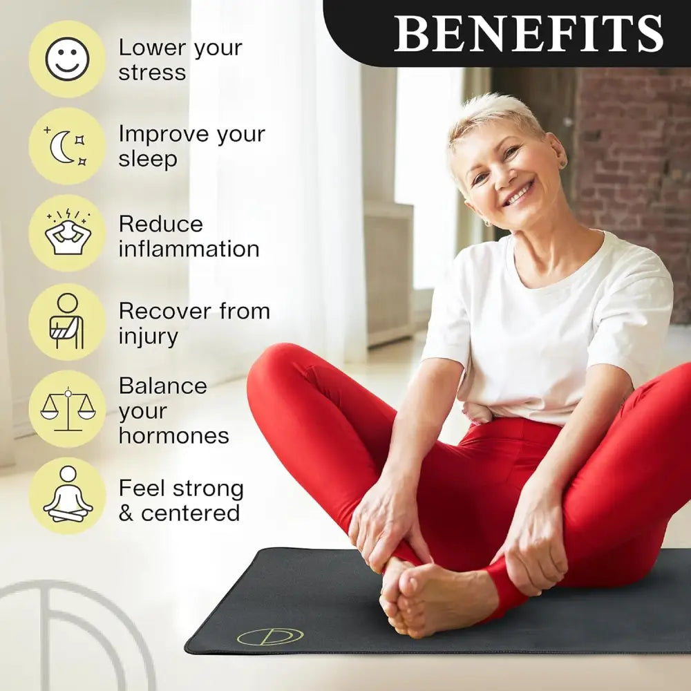 Earth and Moon Grounding Mat showcasing health benefits of travel-size grounding pad