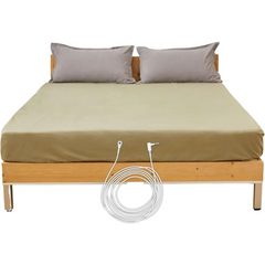 Earthing bed sheet with grounding cord for inflammation reduction in Green Bed