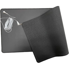 Black grounding mat with cord for anxiety reduction and improved sleep quality