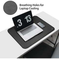 Perforated laptop cooling mat from Multi Use Mat with 15ft Grounding Cord Eco Friendly PU Leather