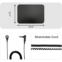 Earthing mat with stretchable cord for grounding, Eco-Friendly PU Leather Multi Use Mat