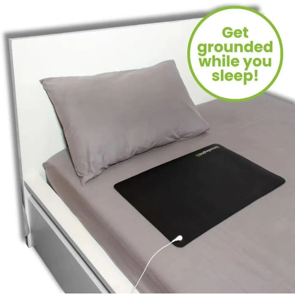 Black Grounding Mat from GroundingWell for natural healing and enhanced sleep