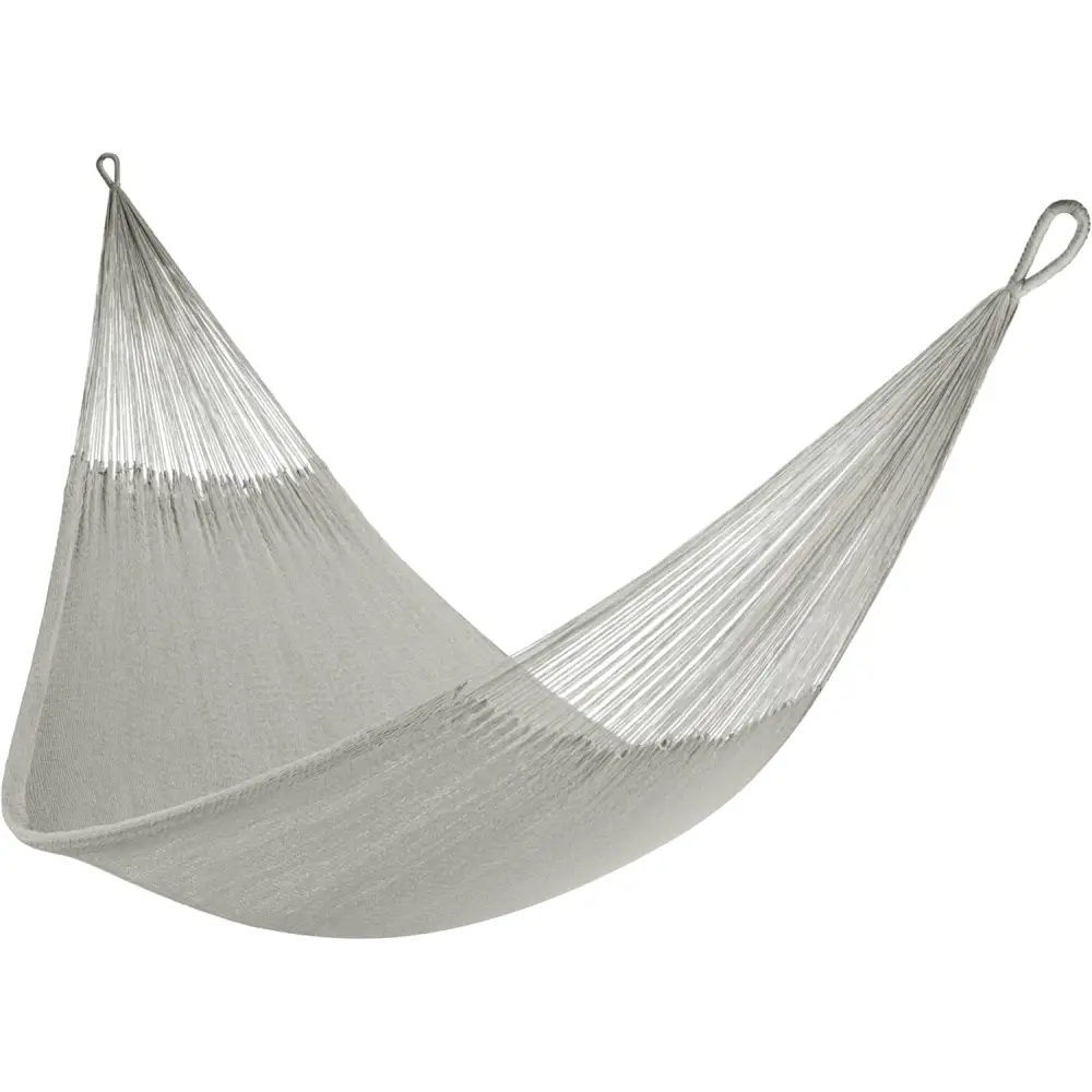 Woven white hammock in Family Size Handwoven Hammock for Ultimate Relaxation