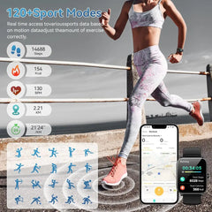 Black Smartwatch Fitness Tracker with 120+ Sports Modes and Heart Rate Monitor ad