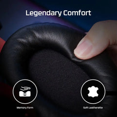 Plush headphone earcup of the HyperX Cloud II Gaming Headset with noise-cancelling mic
