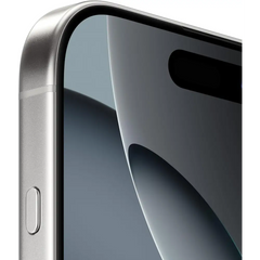 Silver smartphone corner of iPhone 16 Pro Max 256GB White Titanium with A18 Pro Chip