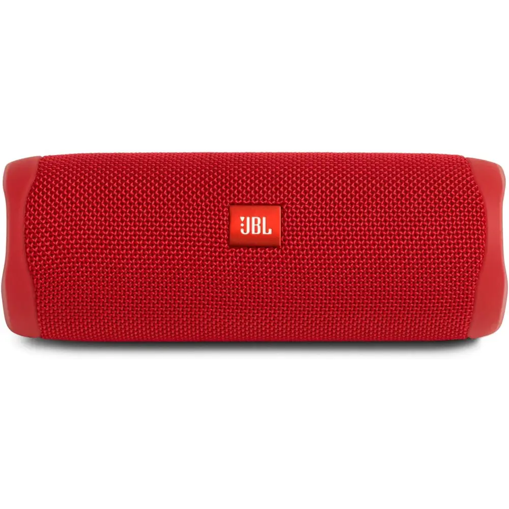 Red JBL speaker featured in Teal JBL Flip 5 IPX7 Waterproof Powerful Pro Sound