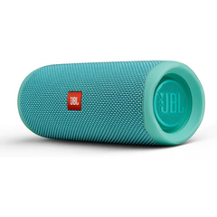 Teal JBL Flip 5 IPX7 Waterproof Speaker with Powerful Pro Sound displayed