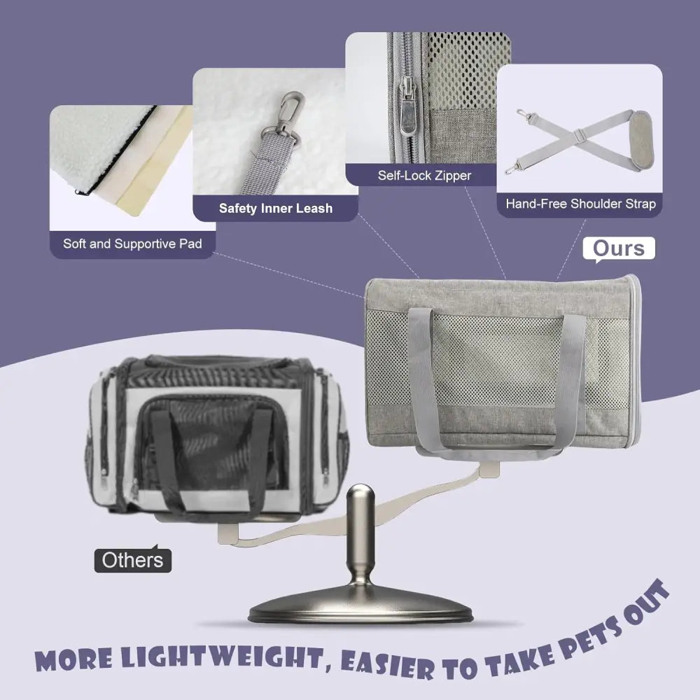 Luxury Airline Approved Pet Carrier comparison for portable travel solutions