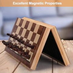 Foldable Magnetic Handmade Wooden Chess Set with elegant design and sturdy craftsmanship