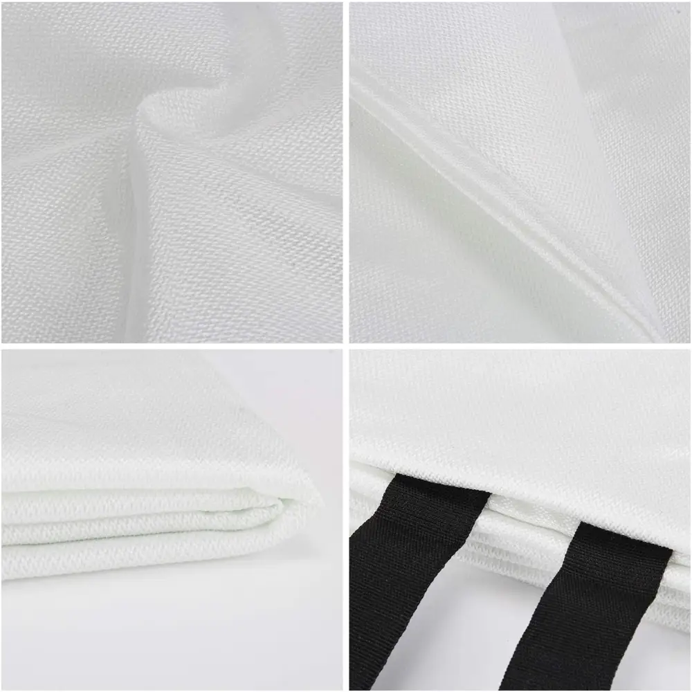 White fabric tote bag with black straps for AOOHOOA 3-Pack Emergency Fire Blankets