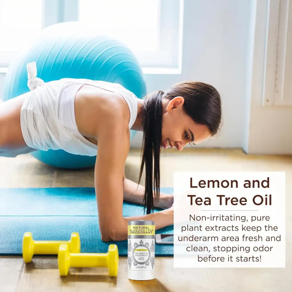Natural Aluminum Free Deodorant for Girls and Teens with Lemon and Tea Tree Oil