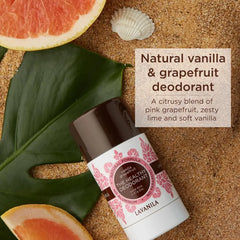 Natural Aluminum Free Deodorant for Girls and Teens Vanilla Grapefruit Stick