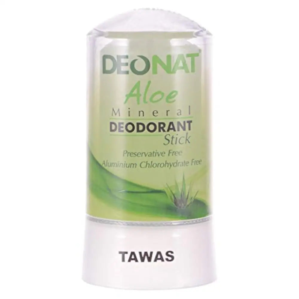 Deonat Aloe Mineral Deodorant Stick in Natural Mineral Deodorant with Aloe Vera packaging