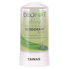 Deonat Aloe Mineral Deodorant Stick in Natural Mineral Deodorant with Aloe Vera packaging