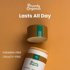 Natural Essential Oil Blend Deodorant in eco-friendly cardboard tube for all-day freshness