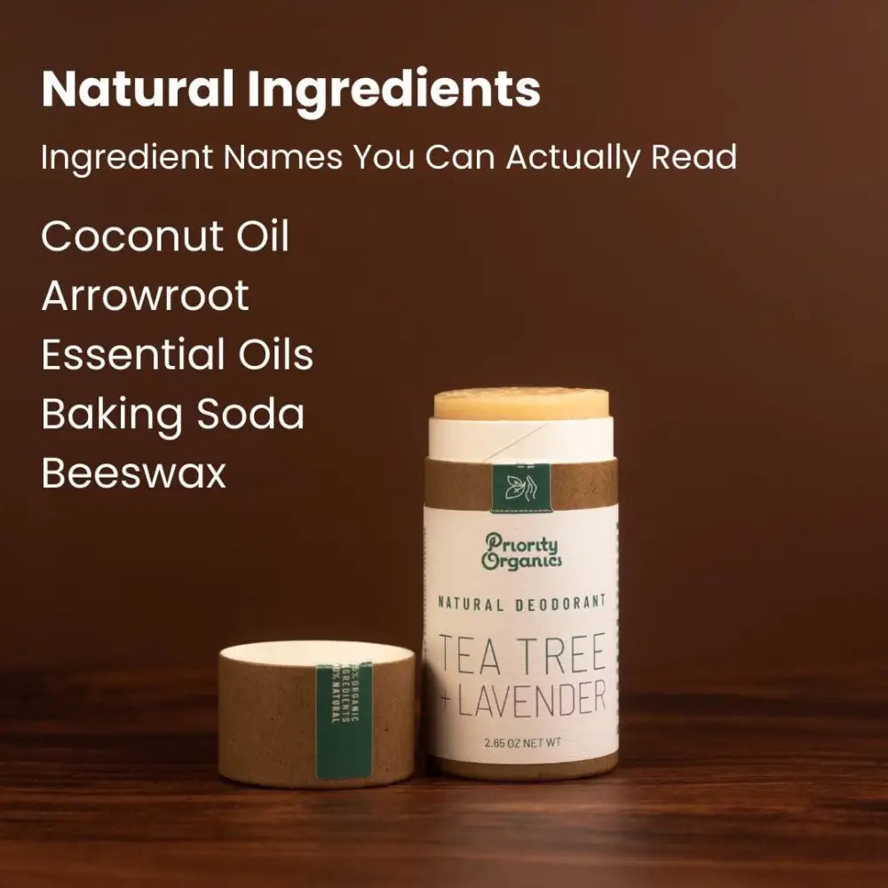 Natural Essential Oil Blend Deodorant stick with simple ingredients for all-day freshness