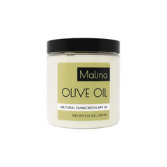 Jar of Organic Olive Oil SPF 30 Natural Sunscreen for effective sun protection