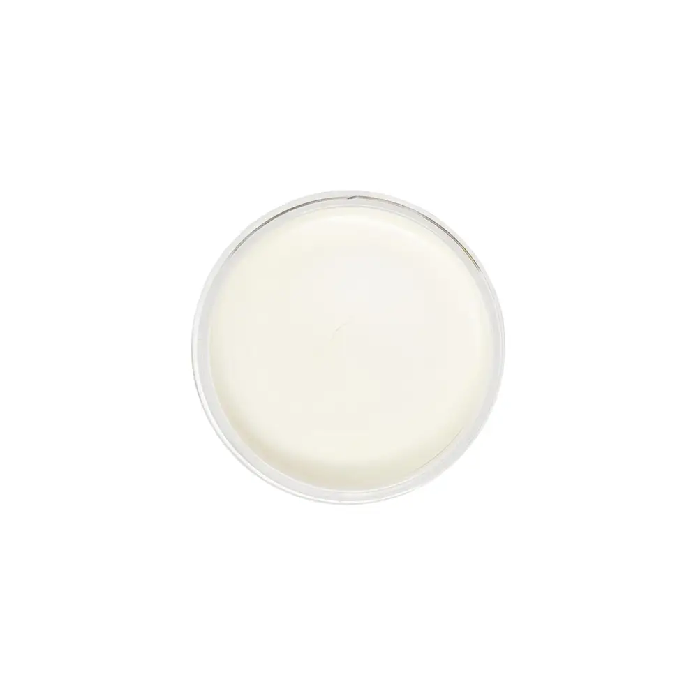 Round container of Organic Olive Oil SPF 30 Natural Sunscreen with white liquid