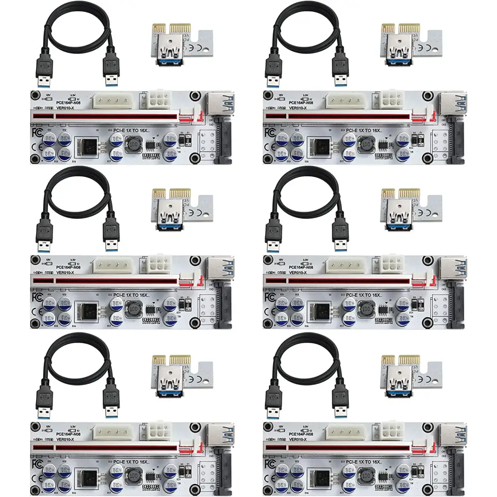 Multiple PCIe riser kits for V009S-PLUS GPU Riser Card 16x PCIe Kits